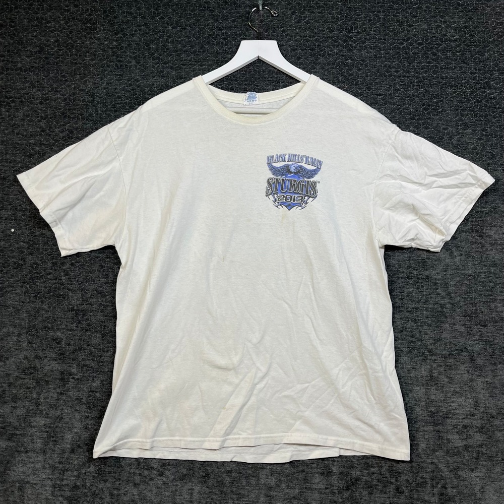 Delta T-Shirt Mens XL White Good Sturgis Black Hills Rally 2013 Graphic Tee
